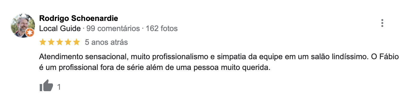 Opinião sobre o trabalho de Fábio Schmidt Hairdresser