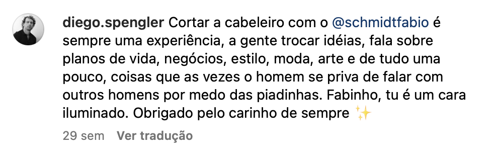 Opinião sobre o trabalho de Fábio Schmidt Hairdresser